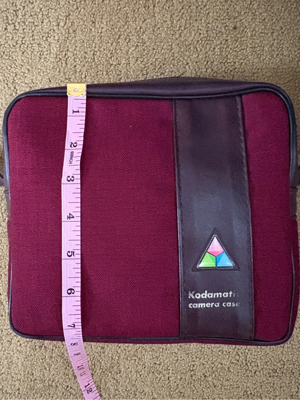 Vintage Kodak Kodamatic Camera Case Burgundy Retro Shoulder Bag